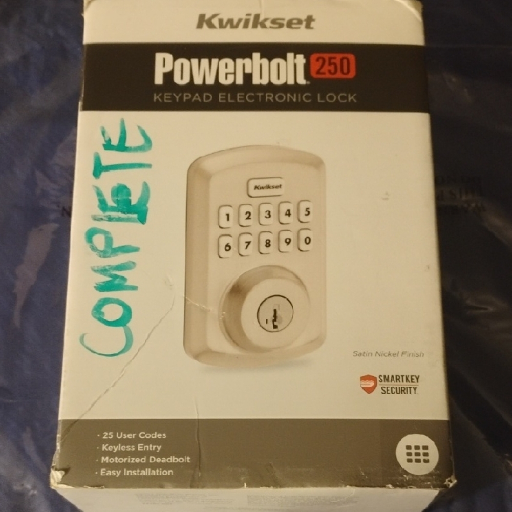 Kwikset Powerbolt 250 Keypad Electronic Lock - Satin Nickel